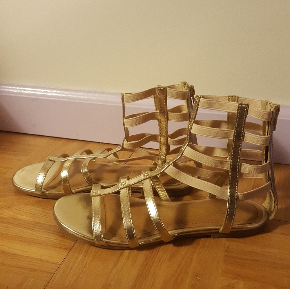 Gold Gladiator Sandals